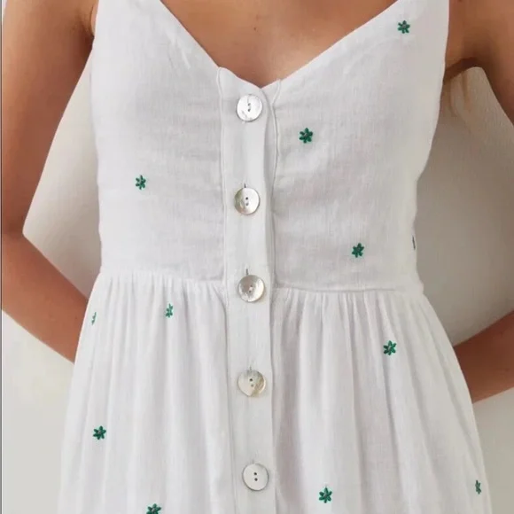 Rails Violet Dress - Green Daisy Embroidery - Picture 3 of 8